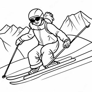 Page A Colorier De Laventure De Ski 93429-32844