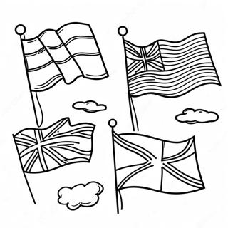 Page De Coloriage De Drapeaux De Pays Colores 93456-32867