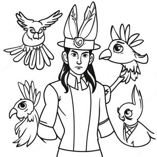 Page De Coloriage Des Personnages De La Saga Wingfeather Aventureux 93508-32907