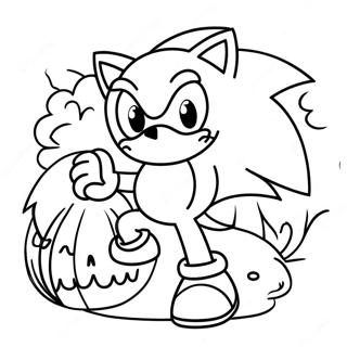 Page De Coloriage Sonic Halloween 93533-32923