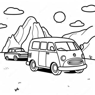 Page De Coloriage Road Trip Aventureux 93585-32965