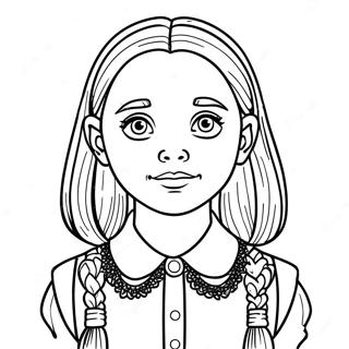 Page De Coloriage De Mercredi Addams 93610-32983