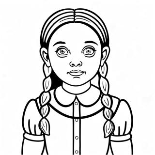 Page De Coloriage De Mercredi Addams Effrayante 93611-32986