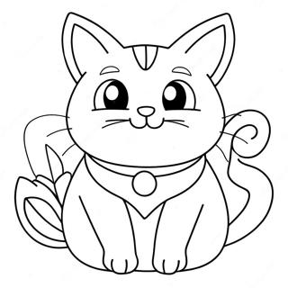 Page De Coloriage De Chat Anime 93687-33044