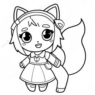 Fille Loup Gacha Life Pages À Colorier