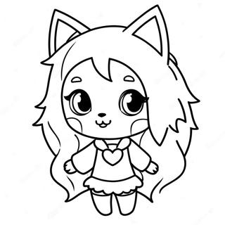 Page De Coloriage Fille Loup Gacha Life Mignonne 93790-33126