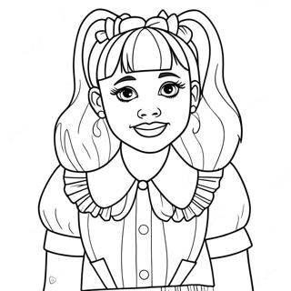 Page De Coloriage Melanie Martinez En Tenue Coloree 93816-33147