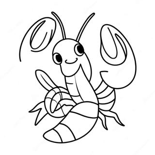 Page De Coloriage De Homard Mignon En Dessin Anime 93920-33226