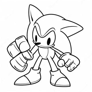 Page De Coloriage De Sonic Argente 93945-33244