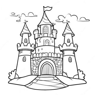 Page De Coloriage De Chateau Fantaisiste 93974-33275