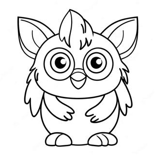 Page De Coloriage De Furby Mignon Avec De Grands Yeux 94100-33366
