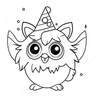 Page De Coloriage De Furby Avec Un Chapeau De Fete 94103 33379