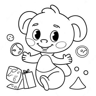 Page De Coloriage De Bebefinn Joueur Jouant Avec Des Jouets 94129 33398