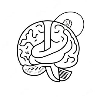 Page De Coloriage De Cerveau Avec Une Idee Dampoule 94310-33609