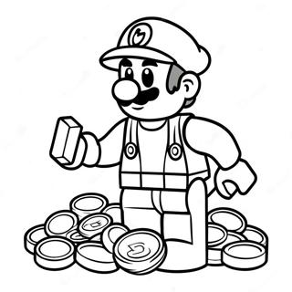 Page De Coloriage Lego Mario Collectant Des Pieces 94386-33671
