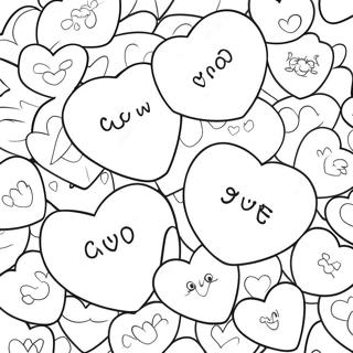 Page De Coloriage De Coeurs De Conversation 94590-33798