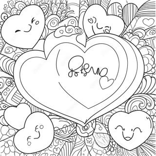 Page De Coloriage De Coeurs De Conversation 94590-33800