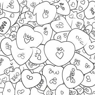 Page De Coloriage De Coeurs De Conversation 94590-33938