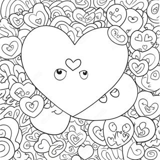 Page De Coloriage De Coeurs De Conversation Colores 94592-33945