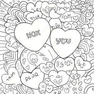 Page De Coloriage De Coeurs De Conversation Colores 94592-33946