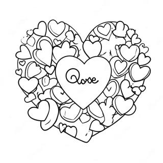 Page De Coloriage De Coeurs De Conversation Colores 94592-33947