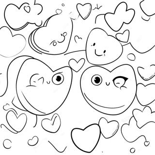 Page De Coloriage De Coeurs De Conversation Ludiques 94593-33951