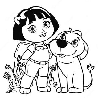 Page De Coloriage Dora Et Bottes 94640-33978