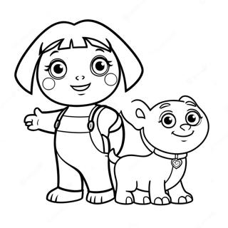 Page De Coloriage Dora Et Bottes 94640-33980