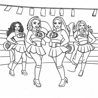 Page De Coloriage Des Cheerleaders Des San Francisco 49ers 94693-34021