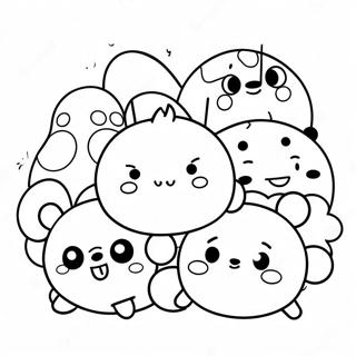 Page De Coloriage De Personnages Tsum Tsum Mignons 94745 34064
