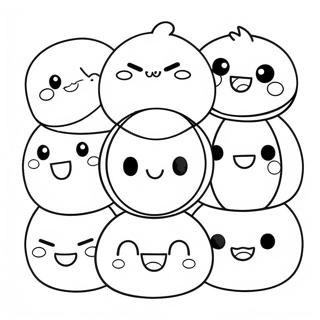 Page De Coloriage De Visages Tsum Tsum Heureux 94748-34076