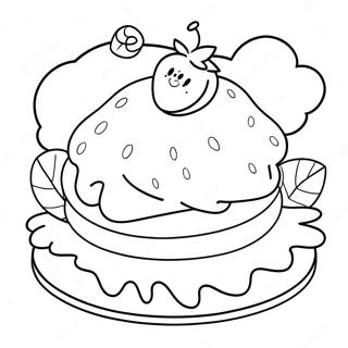 Ancien Gâteau Aux Fraises Original Pages À Colorier