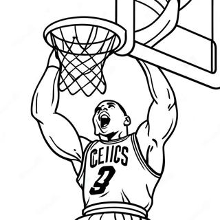 Page De Coloriage Dun Joueur De Basket Des Celtics Dunkant 94926-34202