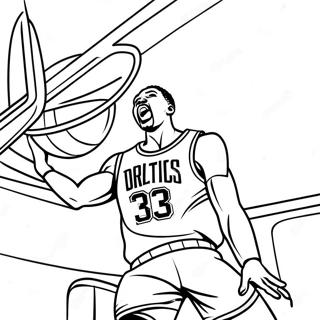 Page De Coloriage Dun Joueur De Basket Des Celtics Dunkant 94926 34204