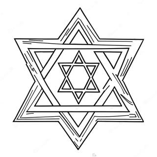 Page De Coloriage Charmante De Letoile De David 94955 34233