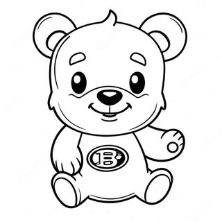 Page De Coloriage Mignonne De La Mascotte Ours Des Bruins 95004-34261