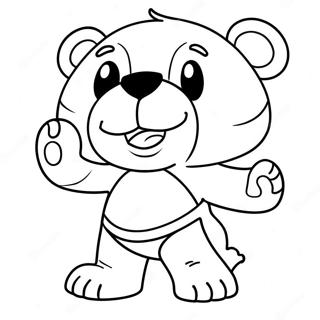 Page De Coloriage Mignonne De La Mascotte Ours Des Bruins 95004-34262