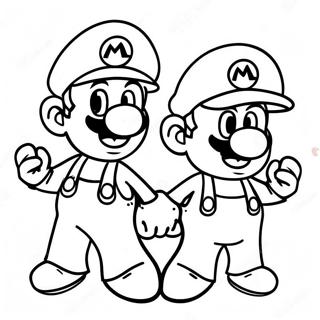 Page De Coloriage De Laventure Coloree De Mario Et Luigi 95233-34441