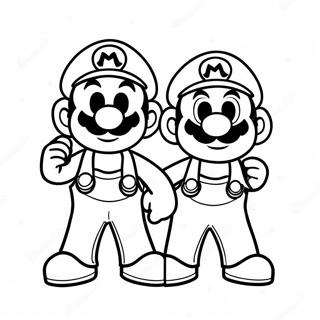 Page De Coloriage De Laventure Coloree De Mario Et Luigi 95233-34442