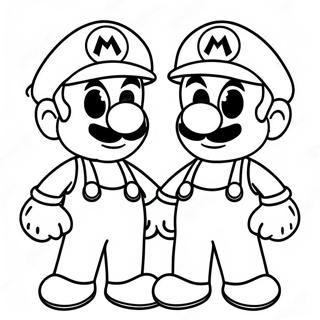 Page De Coloriage De Laventure Coloree De Mario Et Luigi 95233-34443