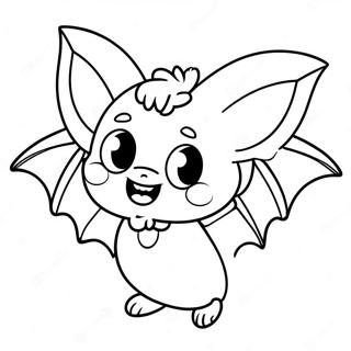 Page De Coloriage De Chauve Souris Dhalloween Mignonne 95259-34461