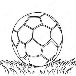 Page De Coloriage De Ballon De Football Sur Le Terrain 95313 34514
