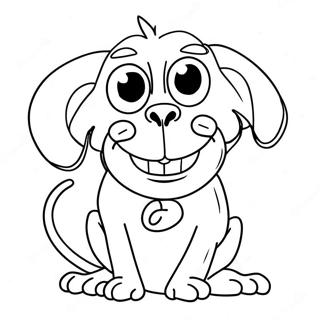 Page De Coloriage De Courage Le Chien Peureux 95334-34519