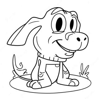 Page De Coloriage De Courage Le Chien Peureux 95334-34520