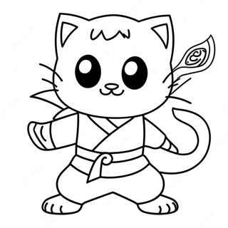 Page De Coloriage De Chat Ninja 95461-34617