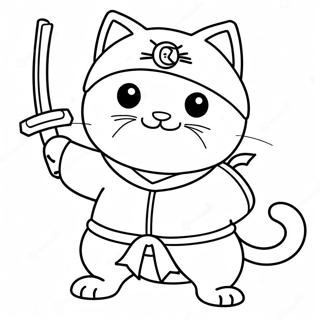 Page De Coloriage De Chat Ninja 95461-34619