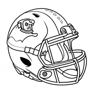 Page De Coloriage De Casque De Football Colore 95538-34684