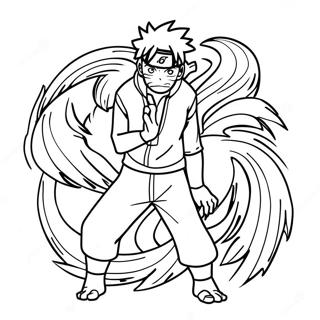 Page De Coloriage De Naruto Avec La Forme A Neuf Queues 95639-34798