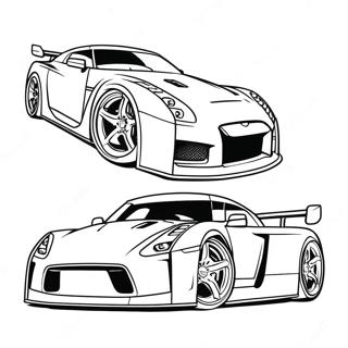 Page De Coloriage De La Voiture De Sport Gtr 95690-34836