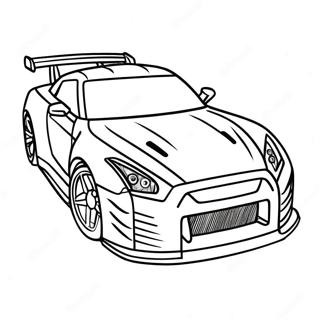 Page De Coloriage De La Voiture De Course Gtr Rapide 95691-34837